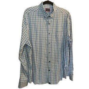 Classic Blue Plaid Button Down // UNTUCKit Men's Size XL